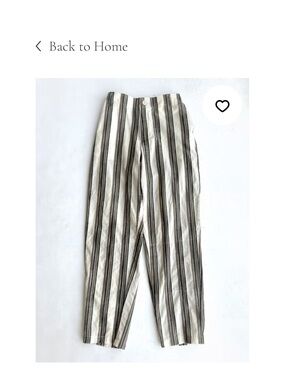 pasco pant Women Cream & Black Striped Chinos — Classic Vertical Stripe size:XS